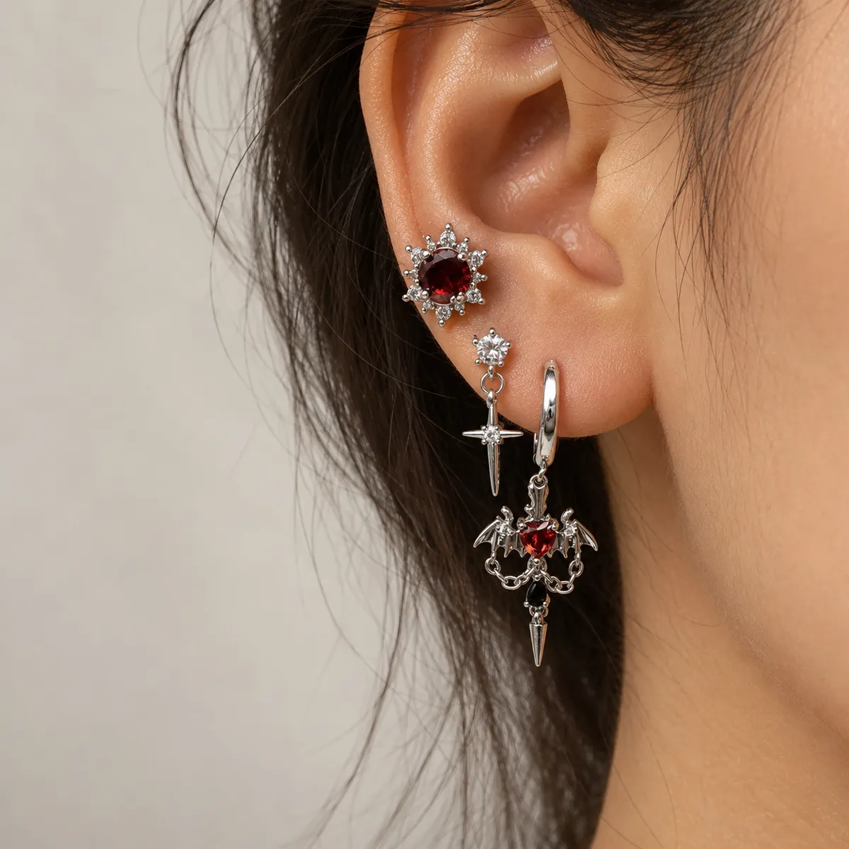 Dark Romance Gothic Earring Set